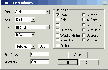   Character Attributes
