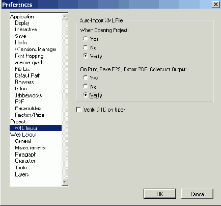  XML Import   Preferences